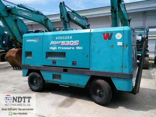 ขายปั้มลม AIRMAN PDSF530S #80-4050259 ลม 10.5บาร์ 061-419-4021 ไปป์ ครับ
