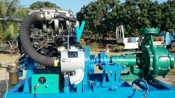 ยังประกอบเครื่องยนต์ชนปั๊มน้ำกันทุกวันเหมือนเดิม ปั๊มน้ำแรงดันสูงชนเครื่องยนต์ดีเซล คัดเครื่องดีชนปั๊มขยายช่องน้ำใหญ่ ทำให้ได้น้ำที่มากกว่าปั๊มทั่วไปเป็นเท่าตัว