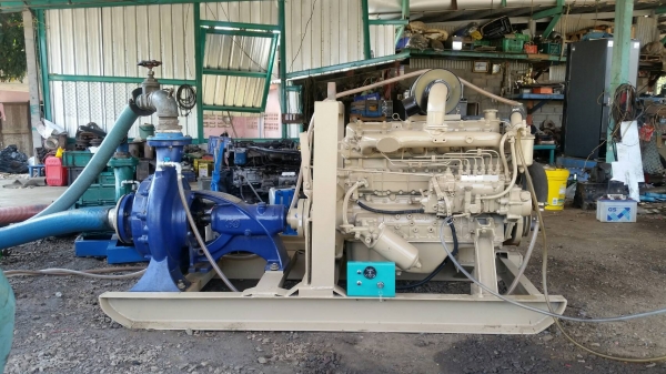 ยังประกอบเครื่องยนต์ชนปั๊มน้ำกันทุกวันเหมือนเดิม ปั๊มน้ำแรงดันสูงชนเครื่องยนต์ดีเซล คัดเครื่องดีชนปั๊มขยายช่องน้ำใหญ่ ทำให้ได้น้ำที่มากกว่าปั๊มทั่วไปเป็นเท่าตัว
