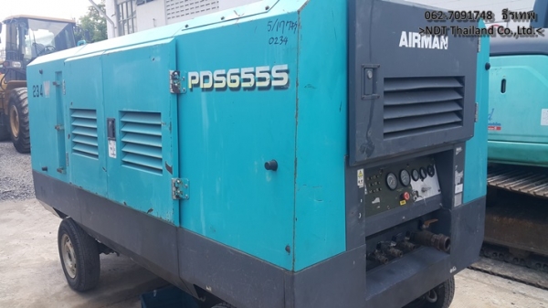 ปั้มลม Airman PDSุ655s นำเข้าญี่ปุ่น สภาพสวยมาก โทร.062-709-1748 แบงค์