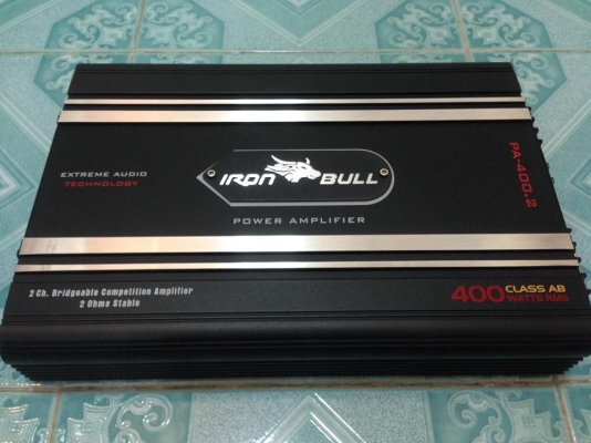 แอมป์คลาสเอบี2ch IRONBULL มือสองสภาพสวยมากเดิมๆมัดไฟใหญ่ ใช้งานปกติ แรงๆ+เสียงดี ขับกลางแหลม6-8ดอกได้ ขาย 1450 บาท สนใจ0892425454 อยู่สระบุรีส่งได้
