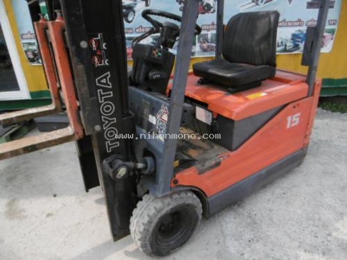 รถยกไฟฟ้า รหัสสินค้า : 80903525 ยี่ห้อ : TOYOTA รุ่น : 5FBE15