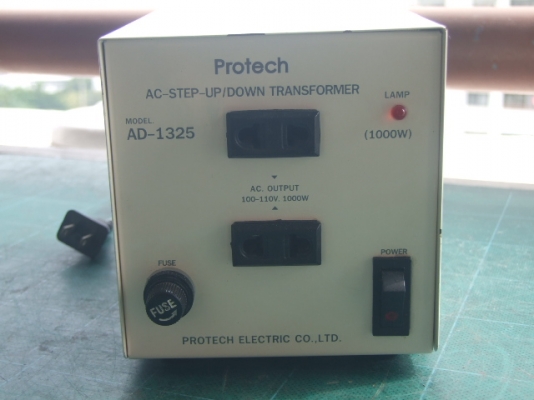 หม้อแปลงไฟจาก 220v ==> 100v /110v ขนาด 1,000w ของ Protech รุ่น AD-1325