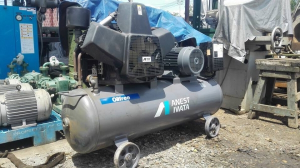 ** SOLD ** ปั้มลมญี่ปุ่น IWATA JAPAN รุ่น ANEST OILFREE 10 HP 180L. ไฟ 200V 3 สาย ลงตู้สดนอก!!