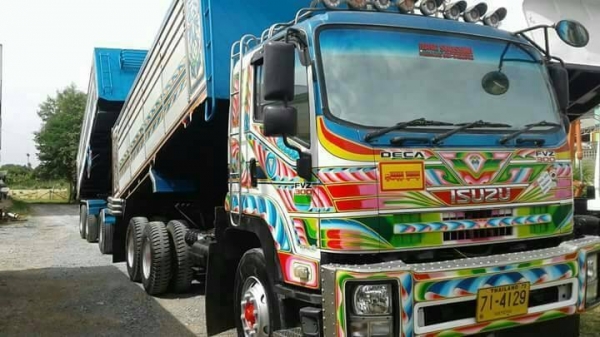 ขายรถพ่วงดัมพ์ ISUZU เครื่อง 300 แรง ปี 52 กระบะดัมพ์มิเนียม ลูก 3 เพลาแท้ ยางดี แชสซีสวย แอร์เย็น ทะเบียนพร้อม