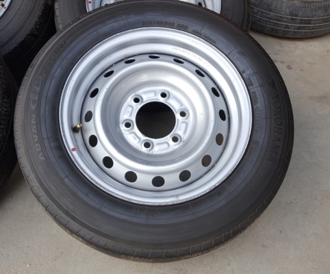 ล้อกะทะ16 6รู ยาง205/65/16  4 ล้อ