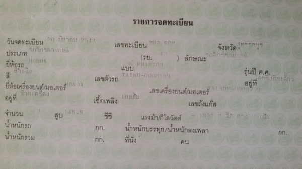 ขาย Honda phantom  (แพนทอม) 150 cc.