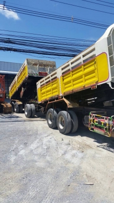 ขายรถพ่วงดัมพ์ Hino 500 เครื่อง 344 แรง ปี 54 กระบะดัมพ์อู่ซีทีทรัค ลูก 3 เพลาแท้ ยาง 80\% รถพร้อมใช้งาน