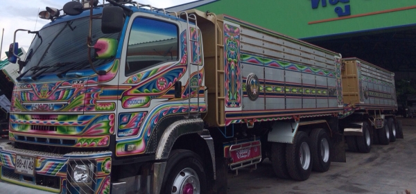 ขายรถพ่วงดัมพ์ ISUZU เครื่อง 360 แรง ปี 54 กระบะดัมพ์มิเนียมอู่ซุ่นชัย ลูก 3 เพลาแท้ ยางดี ทะเบียนพร้อม