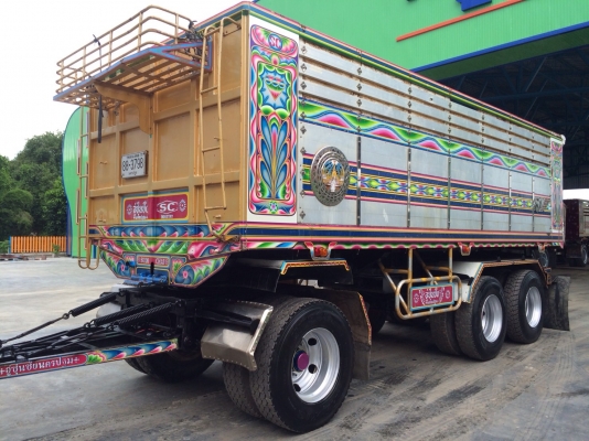 ขายรถพ่วงดัมพ์ ISUZU เครื่อง 360 แรง ปี 54 กระบะดัมพ์มิเนียมอู่ซุ่นชัย ลูก 3 เพลาแท้ ยางดี ทะเบียนพร้อม