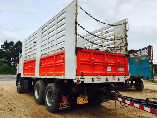 ขายรถพ่วงไม่ดัมพ์ HINO เครื่อง 344 แรง ธค.56 ไฮสปีด กระบะสามมิตรไม่ดัมพ์ ลูก 3 เพลา ยางดี รถสวยพร้อมใช้งาน