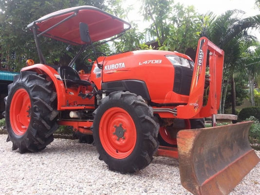 คูโบต้า L4708 4 WD ใบมีดดันหน้าช้าง ผานหลังช้าง 454 ชั่วโมง ปี 2557