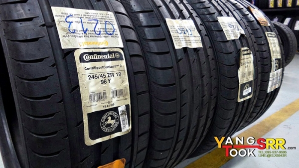 Continental ContiSportContact 3 245/45R19 เส้นละ 4,500 บาท Continental ContiSportContact 3 245/45R19 เส้นละ 4,500 บาท