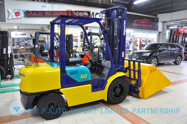ขายรถโฟล์คลิฟท์มือสอง KOMATSU FG30HT12-520568 ราคา 395,000 บาท นำเข้าจากประเทศญี่ปุ่น 100\% ไม่เคยใช้งานในไทย