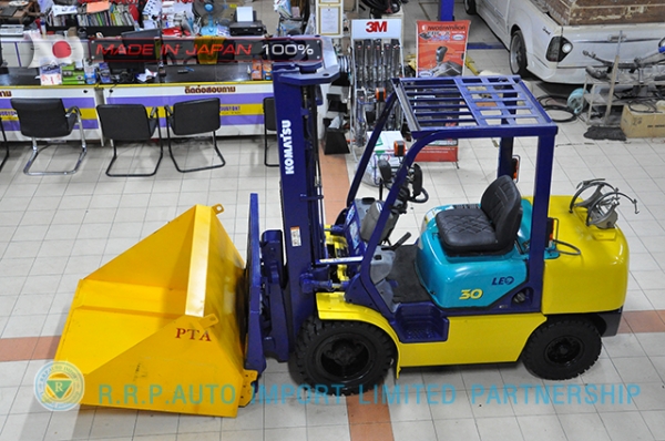 ขายรถโฟล์คลิฟท์มือสอง KOMATSU FG30HT12-520568 ราคา 395,000 บาท นำเข้าจากประเทศญี่ปุ่น 100\% ไม่เคยใช้งานในไทย