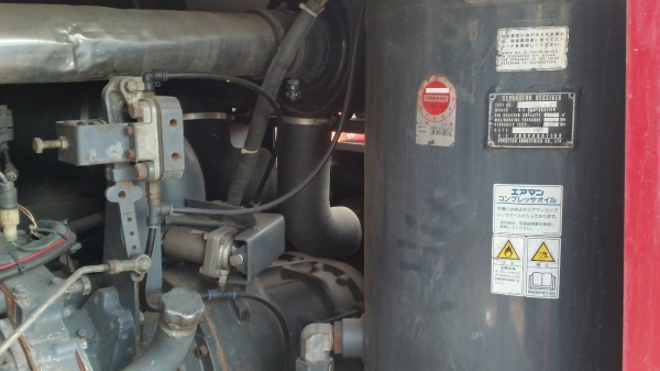 ขาย เครื่องปั้มลม ขนาดใหญ่/ AIRCOMPRESSOR ยี่ห้อ AIRMAN รุ่น PDS655S พร้อมเทลเลอร์พ่วงลาก