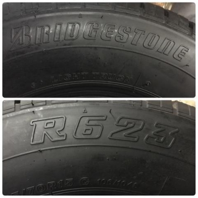ยางใหม่ป้ายแดง 215-70-15 Bridgestone R623 ตุ่มเป้งๆ