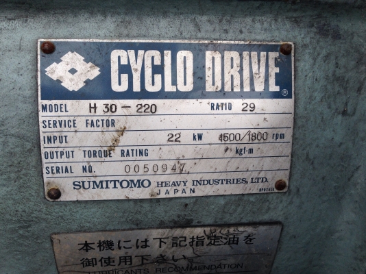 ขายหัวเกียร์ทดรอบ Cycro drive Sumitomo ขนาดใส่กับมอเตอร์ 30HP. made in Japan อัตราทด 1:29 สภาพสวยมาก หมุนนิ่ม แรงบิดมาก พร้อมใช้งาน
