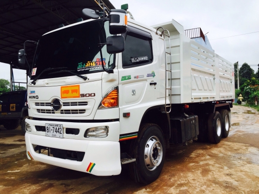ขายรถสิบล้อดัมพ์ HINO เครื่อง 344 แรง สค.ปี 56 รุ่น 50 ปีทอง ท่อไอเสียตัวS กระบะดัมพ์สามมิตรต่อใหม่ทั้งลูก เครื่องดี ยางใหม่ ภายในสวย มีระบบลากพ่วง พร้อมใช้งานสุดๆ