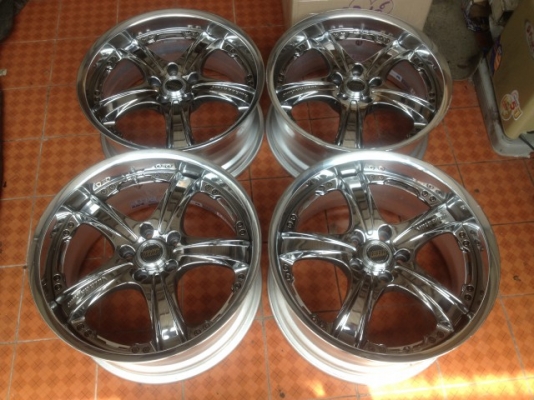 ล้อเเท้ Rays Volk GT-AV สีโครเมี่ยม 18หน้า8หลัง9สีเดิมๆสวยๆจากญี่ปุ่นไม่มีซ่อม