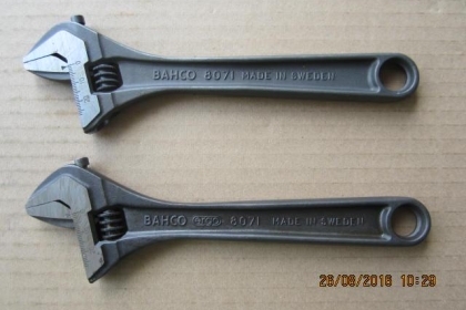 ขายประแจเลื่อน BAHCO ergo8071  8" MADE IN SWEDEN.เก่าเก็บ