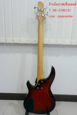 เบสไฟฟ้า 4 สาย ยี่ห้อ Adonis สีแดงเบิร์ส รุ่น 320 ทรง Ibanez มือสอง สภาพดี