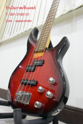 เบสไฟฟ้า 4 สาย ยี่ห้อ Adonis สีแดงเบิร์ส รุ่น 320 ทรง Ibanez มือสอง สภาพดี เบสไฟฟ้า 4 สาย ยี่ห้อ Adonis สีแดงเบิร์ส รุ่น 320 ทรง Ibanez มือสอง สภาพดี
