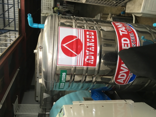 ขายปั้มน้ำ มิทซู+ถังน้ำสแตนเลส 500 ลิตร มี 2ชุด