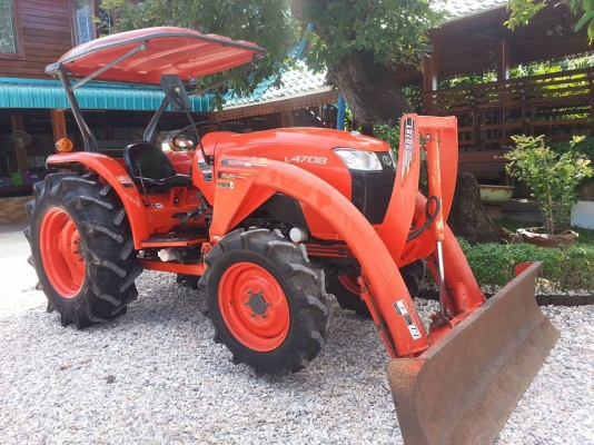 คูโบต้า L4708 4 WD ใบมีดดันหน้า ผานหลัง ปี 2556