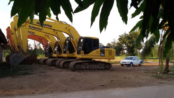 รถแม็คโคร&amp;สิบล้อ ให้เช่า รับเหม่าถมที่ ลอกคลอง