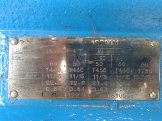 ต้องการขายมอเตอร์ 3 เฟส 15 แรงม้า( Inline motor 11kW (15HP) ต้องการขายมอเตอร์ 3 เฟส 15 แรงม้า( Inline motor 11kW (15HP)