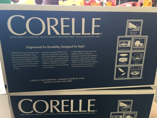 ขายจานชุด ยี่ห้อCORELLE 76ชิ้น ของใหม่ จากนอก