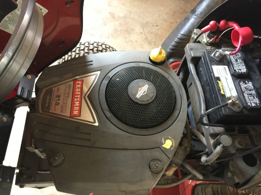 รถตัดหญ้า 21แรง Craftsman รุ่นแพลตตินั่ม ฝาครอบเครื่องเป็นเหล็ก