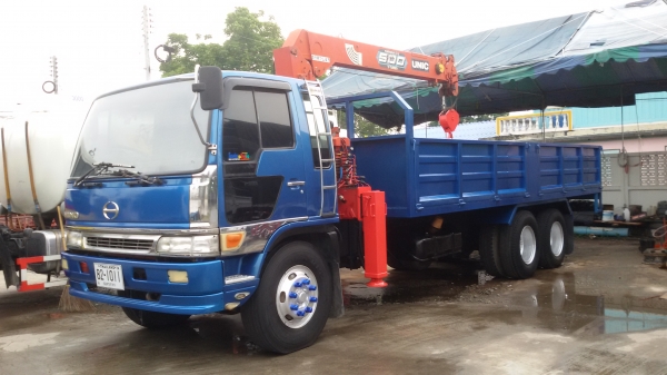 .HINO.FL1J-เครื่อง.JO8C.เครนยูนิค.5ตัน.4ปลอก.ท้องV.ช่วงยาว.7,50เมตร.สภาพสวย.พร้อมใช้.ราคา.1,385,000.บ