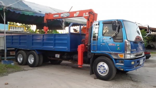 .HINO.FL1J-เครื่อง.JO8C.เครนยูนิค.5ตัน.4ปลอก.ท้องV.ช่วงยาว.7,50เมตร.สภาพสวย.พร้อมใช้.ราคา.1,385,000.บ