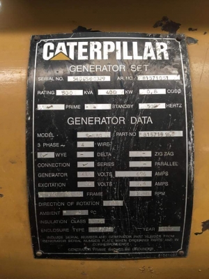 เครื่องปั่นไฟ CATERPILLAR 500KVA