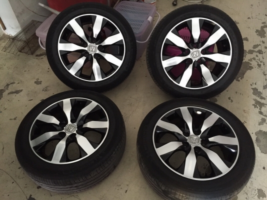 ขายล้อแม็กซ์ Honda accord 17 5รู114 ทำสีดำกันหน้าเงา ขายล้อแม็กซ์ Honda accord 17 5รู114 ทำสีดำกันหน้าเงา
