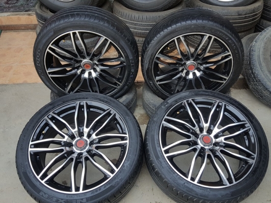 ขายล้อSAMURAI AZURA 17 4รู100-114 พร้อมยาง 4 ล้อ