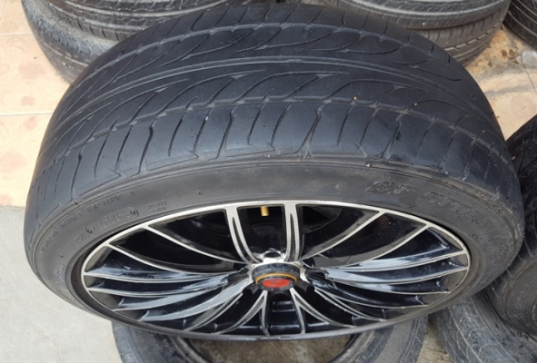 ขายล้อ Samurai Dojo 17 4รู100-114 พร้อมยาง 4 ล้อ