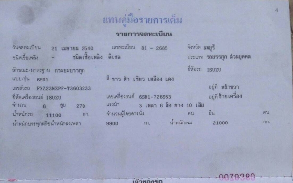 ISUZU DECA FXZ 270 ยูโร 1 ปี 40 สภาพสวยมาก พร้อมใช้งาน เอกสารพร้อมโอน ISUZU DECA FXZ 270 ยูโร 1 ปี 40 สภาพสวยมาก พร้อมใช้งาน เอกสารพร้อมโอน