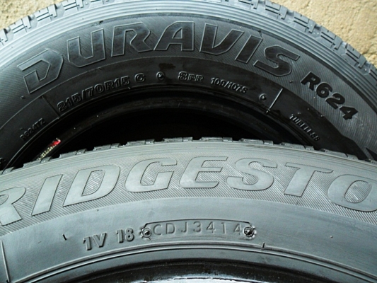 ยางกระบะขอบ15 บริดสโตน215-70-15 ลงพื้นปี15 (4เส้น4,500)ดอกหนา1เซ็น