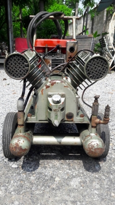 ปั๊มลม MEIJI เครื่อง  MITSUBISHI G3L-6  ถังคู่