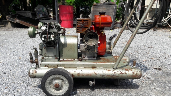 ปั๊มลม MEIJI เครื่อง  MITSUBISHI G3L-6  ถังคู่