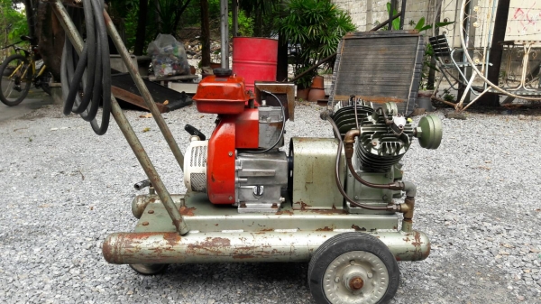 ปั๊มลม MEIJI เครื่อง  MITSUBISHI G3L-6  ถังคู่