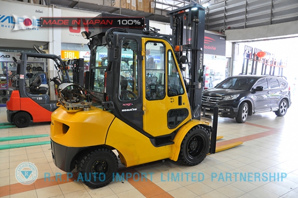 ขายรถโฟล์คลิฟท์มือสอง KOMATSU FG30T-16-732273 ราคา 395,000 บาท นำเข้าจากประเทศญี่ปุ่น 100\% ไม่เคยใช้งานในไทย