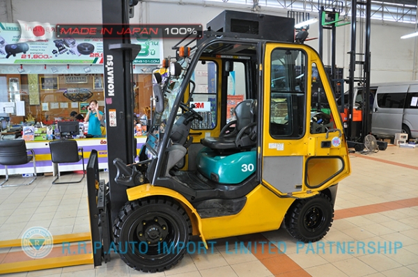 ขายรถโฟล์คลิฟท์มือสอง KOMATSU FG30T-16-732273 ราคา 395,000 บาท นำเข้าจากประเทศญี่ปุ่น 100\% ไม่เคยใช้งานในไทย