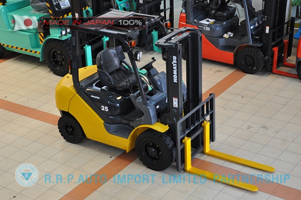 ขายรถโฟล์คลิฟท์มือสอง KOMATSU FD25C-16-731295 ราคา 355,000 บาท นำเข้าจากประเทศญี่ปุ่น 100\% ไม่เคยใช้งานในไทย