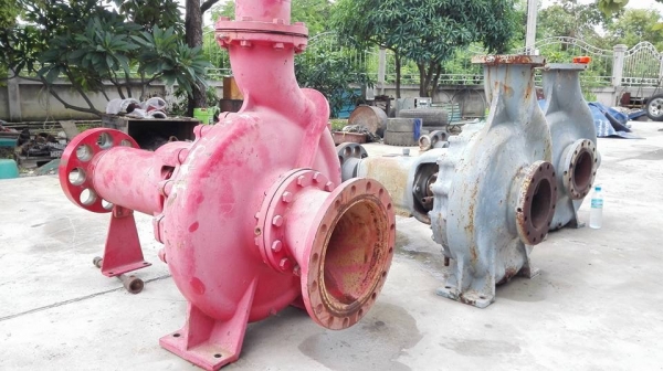 ** SOLD ** ปั้มน้ำหอยโข่งญี่ปุ่น KAWAMOTO Made in JAPAN ใบเหล็กใช้กับมอเตอร์ 250 HP เข้า 8"- 6" ของสดลงตู้ไม่เคยใช้ในบ้านเรา