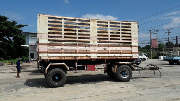 หางพ่วงดัมพ์เกษตร 2 เพลา หางประกอบจากอู่เสรีชัย