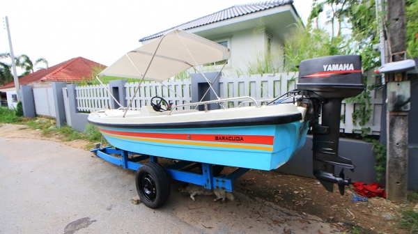 ขายด่วน+++เรือไฟเบอร์ 15 ฟุต อุปกรณ์พร้อมใช้